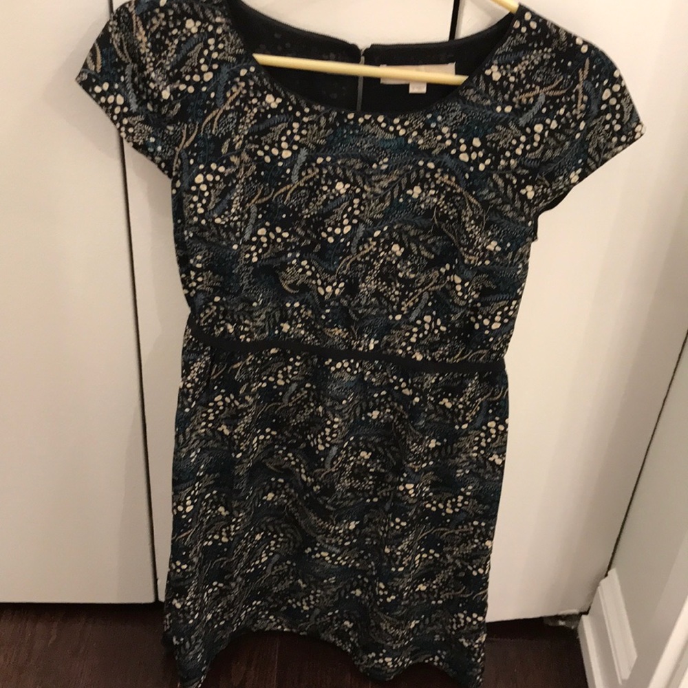 Black flower colored dress